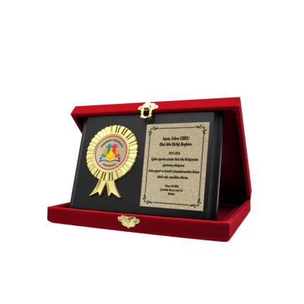Kadife Kutulu Yatay Plaket Satışı