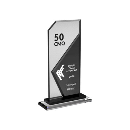 Füme Çift Cam Kristal Plaket