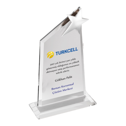 Kristal Yıldızlı Satış ve Başarı Plaketi