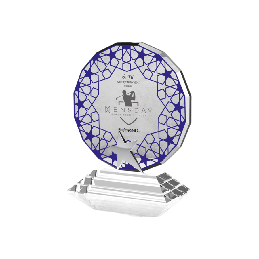 mavi-desenli-ozel-kesim-kristal-plaket