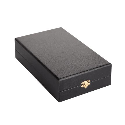 Siyah Deri Kristal Plaket Kutusu