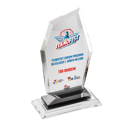 Standart Kristal Teknofest Plaketi