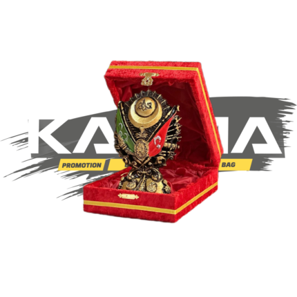 Osmanlı Tuğralı Kadife Kutulu Plaket