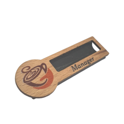 Özel Kesim Ahşap Yaka Kartı