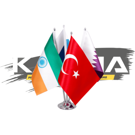 Hatay Dörtlü Logolu Masa Bayrağı