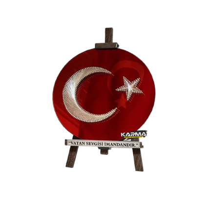 Şovalyeli Pleksi Türk Bayraklı Plaket